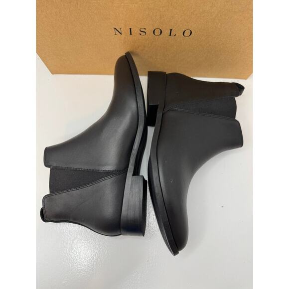 Nisolo Everyday Chelsea Commuter Boots Black Leather Size 10 NIB - Picture 5 of 11